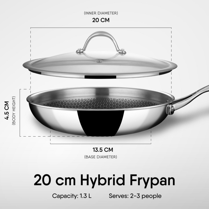 Stahl Artisan Triply Hybrid Frypan With Lid