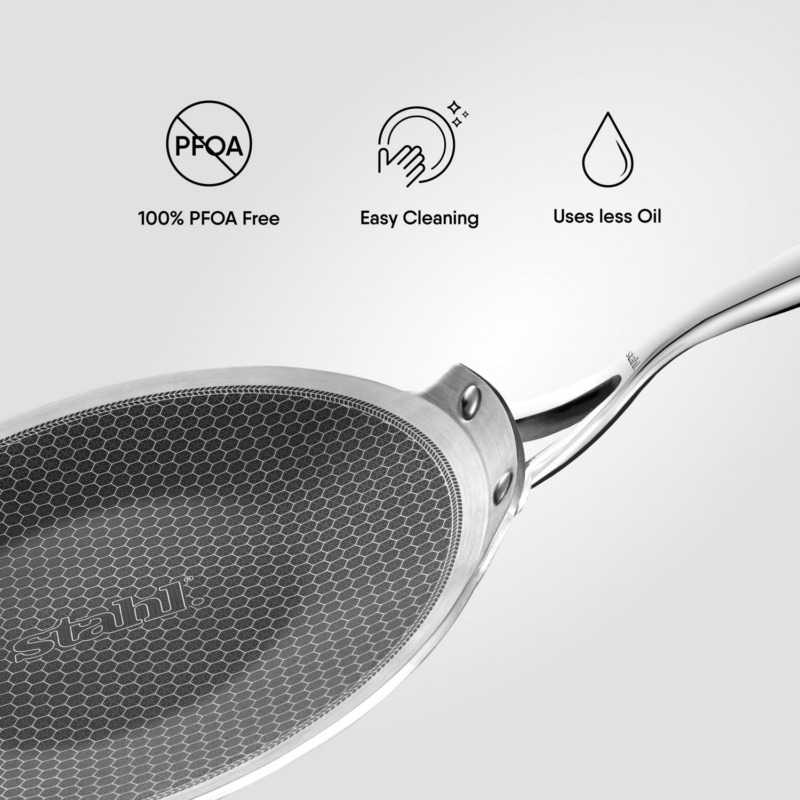 Stahl Artisan Triply Hybrid Roti Tawa with Cast Handles