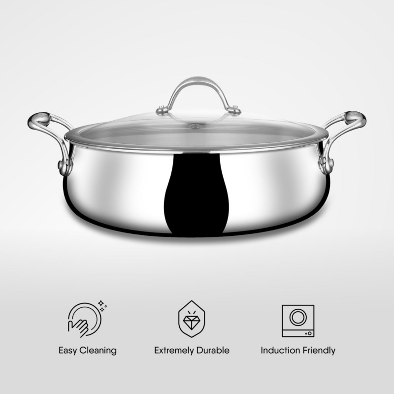 Stahl ArtisanTriply Biryani Handi With Lid