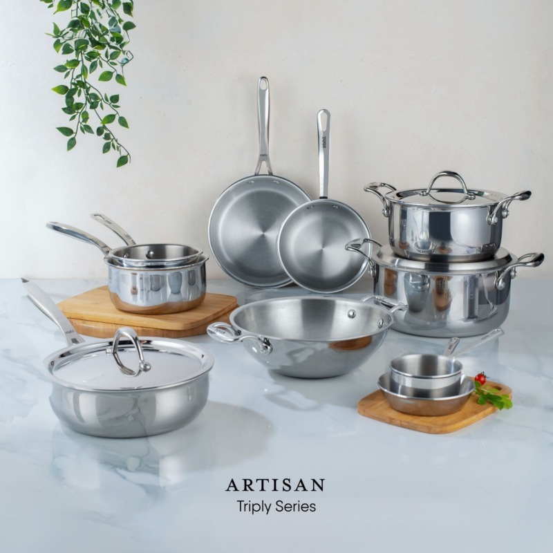 Stahl Artisan Triply Sauce Pan With Lid