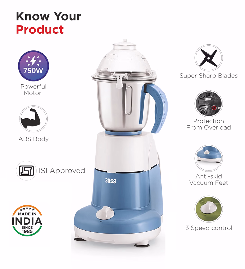 Boss B261 Excel Pro Mixer Grinder 750W