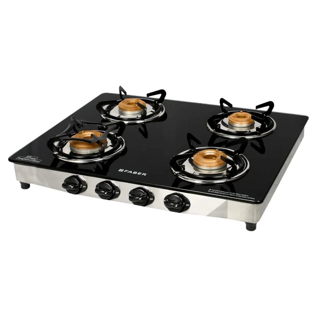 Faber Jumbo 4BB 4 Burner Glass Top Gas Stove