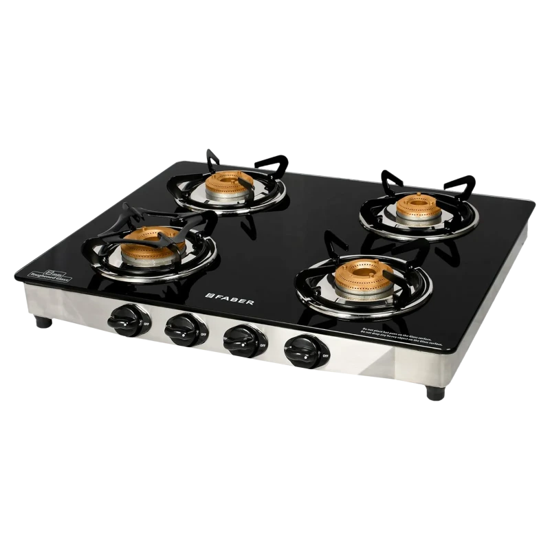 Faber Jumbo 4BB 4 Burner Glass Top Gas Stove