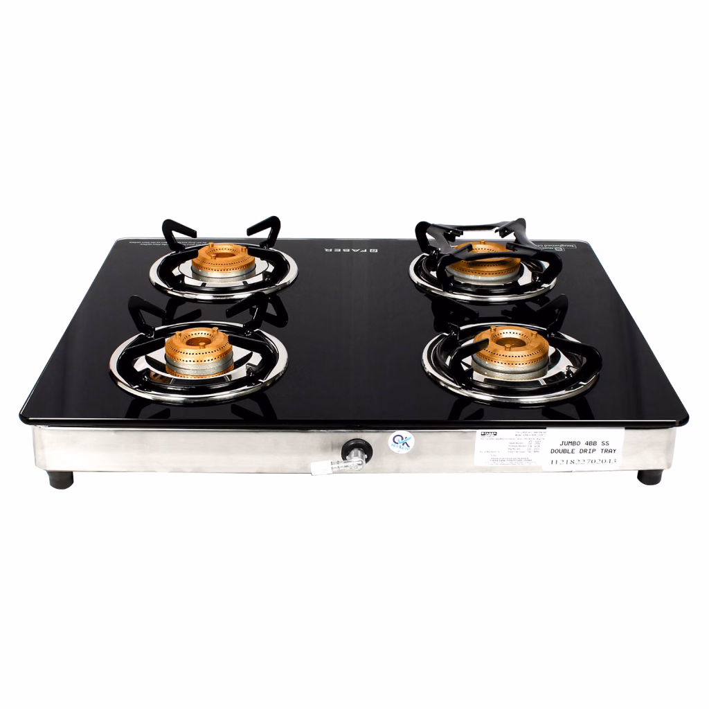 Faber Jumbo 4BB 4 Burner Glass Top Gas Stove