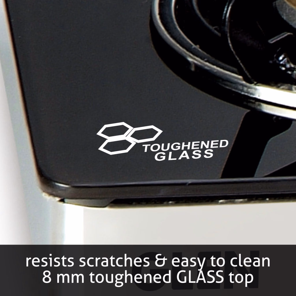 Glen 1042 4 Burner Forged Brass Glass Top Gas Stove