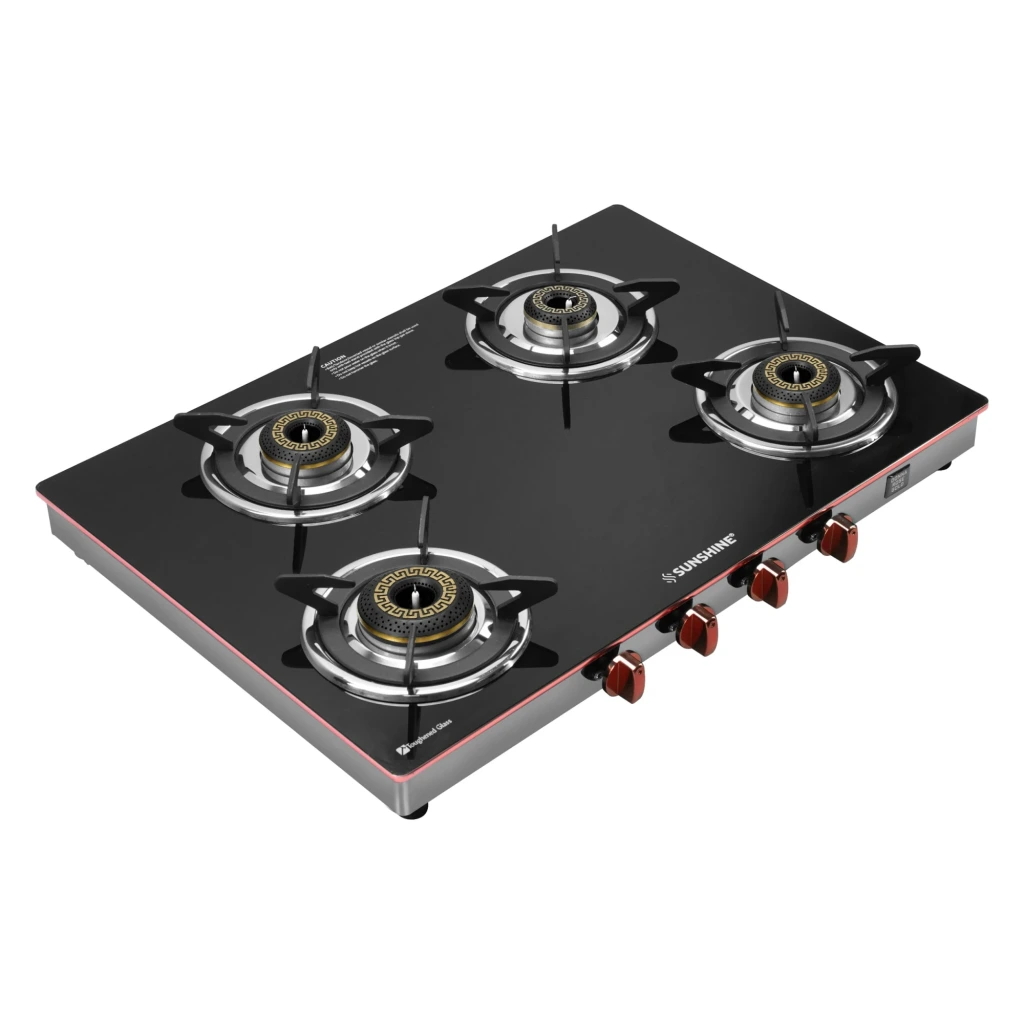 Sunshine Donna Rose Gold 4 Burner Auto-Ignition Gas Stove