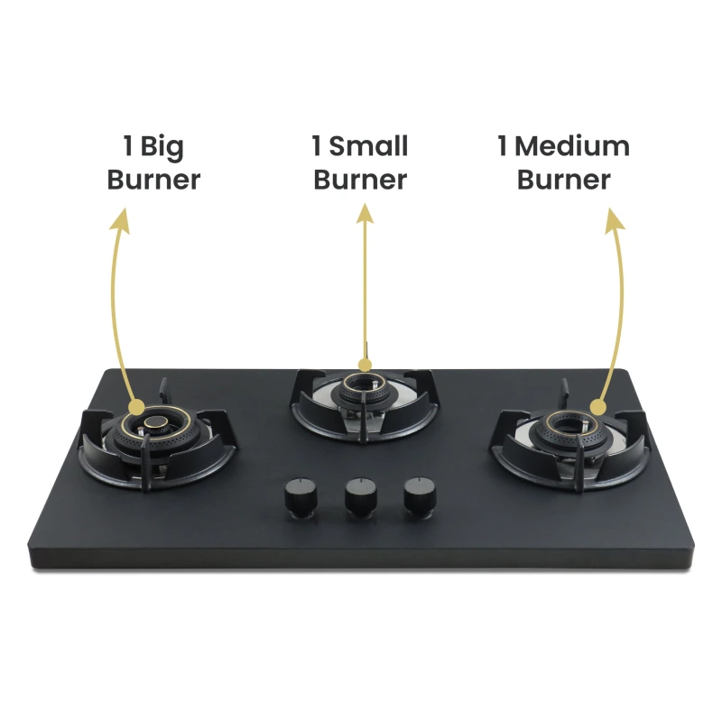 Sunshine Carnival Plus Matte 3 Burner Auto-Ignition Hob