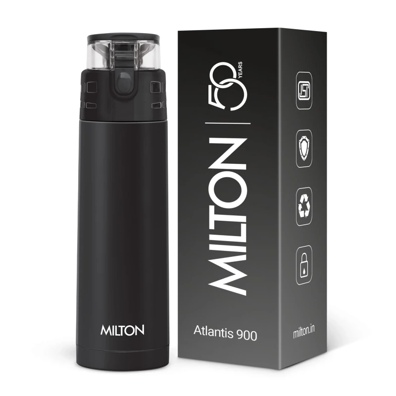 Milton Atlantis Thermosteel Bottle 350 ml Black