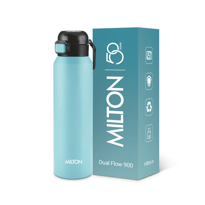Milton Dual Flow Thermosteel Bottle 900 ml Sea Blue