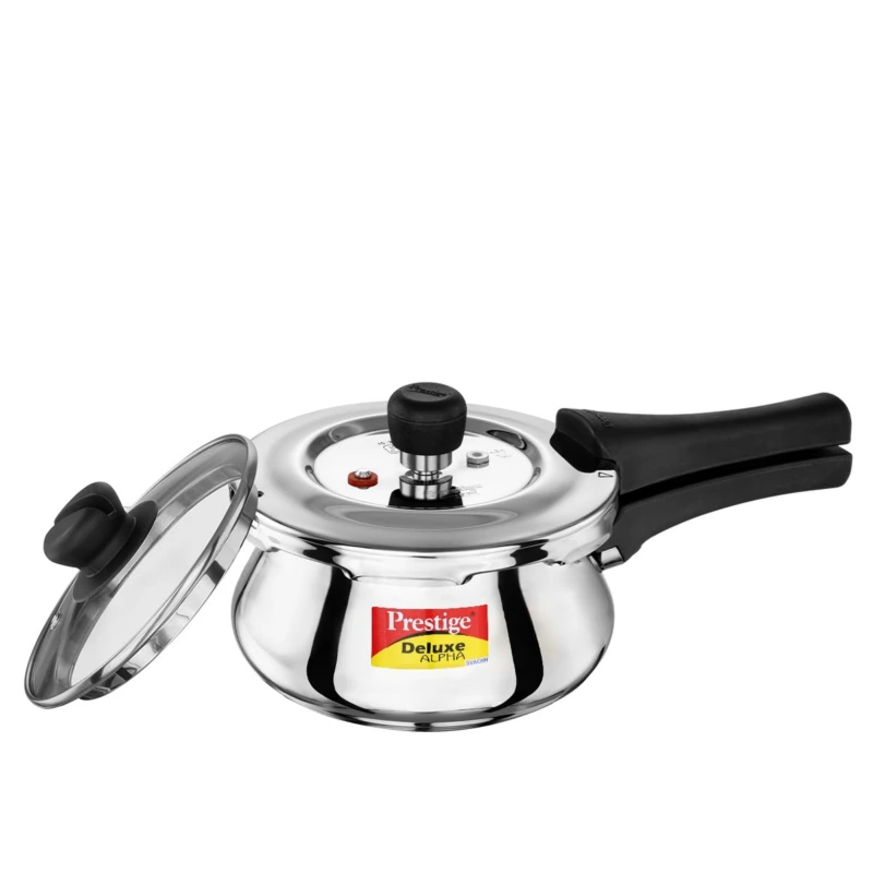 Prestige Deluxe Alpha Svachh Stainless Steel Pressure Cooker 1.5 L
