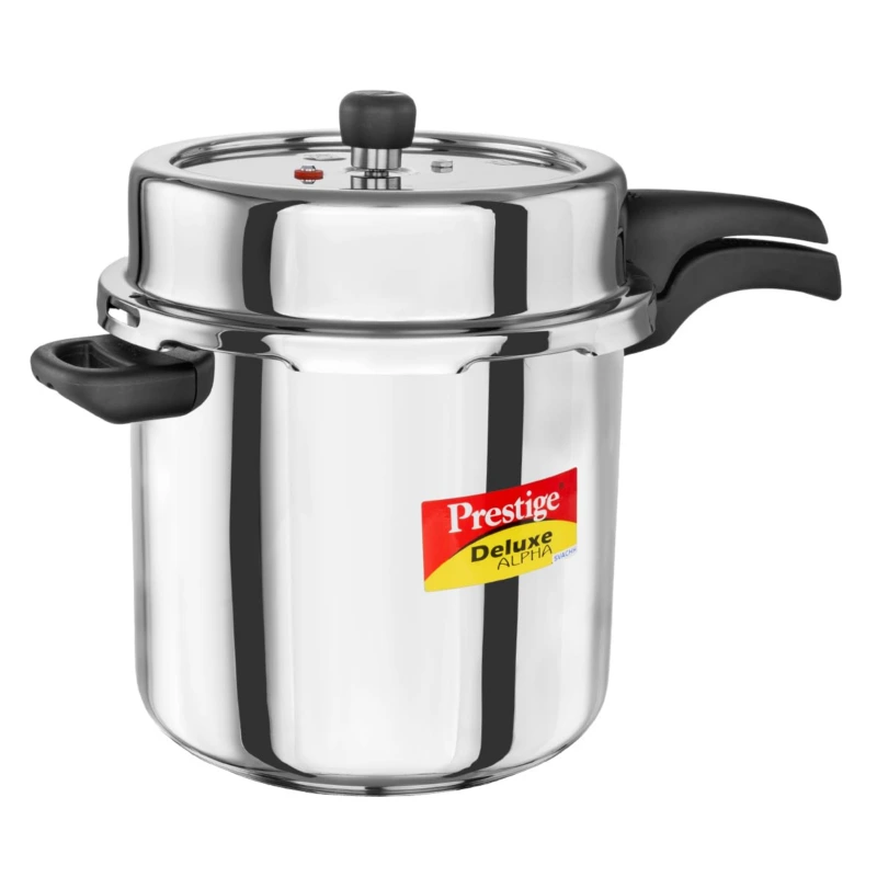 Prestige Deluxe Alpha Svachh Stainless Steel Pressure Cooker 10 L