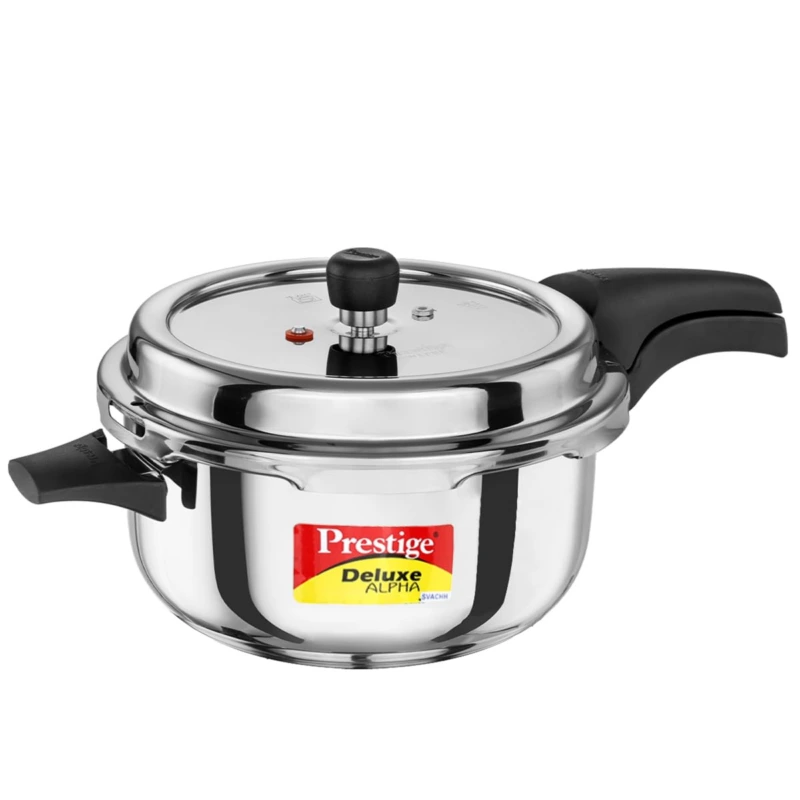Prestige Deluxe Alpha Svachh Stainless Steel Pressure Cooker 5 L