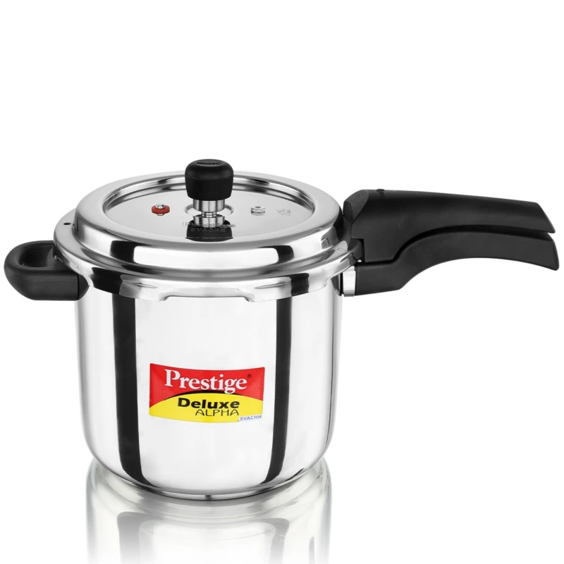 Prestige Deluxe Alpha Svachh Stainless Steel Pressure Cooker 5.5 L