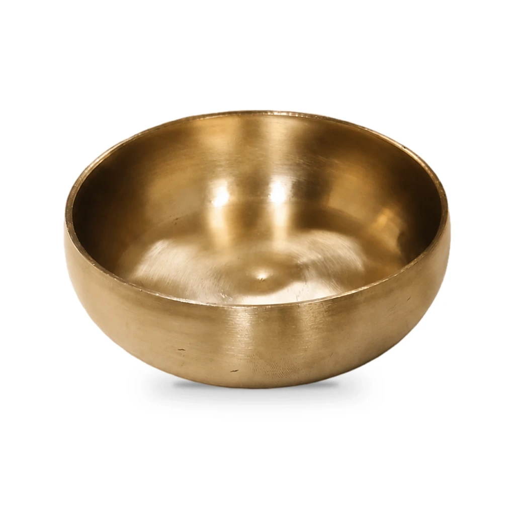 Kansyam Curve Kansa Bronze Halva Plate 250 ML