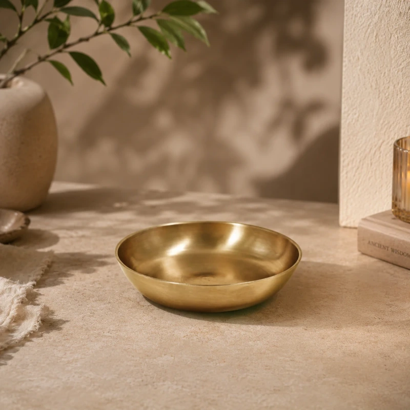 Kansyam Deep Kansa Bronze Halva Plate - view 2