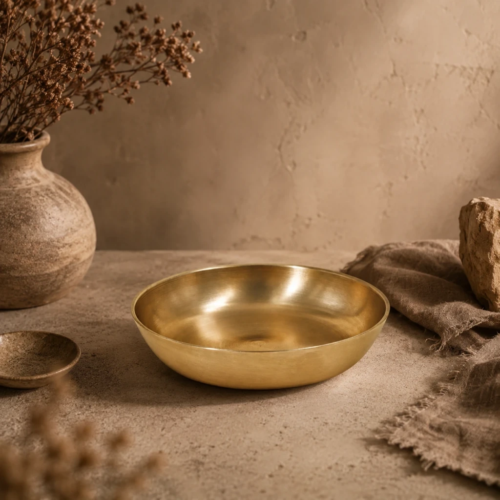 Kansyam Deep Kansa Bronze Halva Plate - view 4