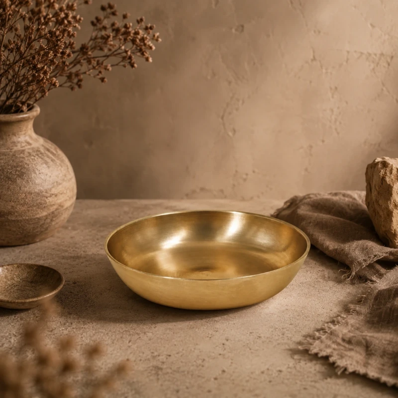 Kansyam Deep Kansa Bronze Halva Plate - view 4