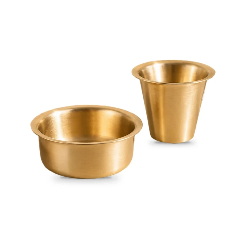 Kansyam Kansa Bronze Filter Coffee Tumbler and Dabara Set