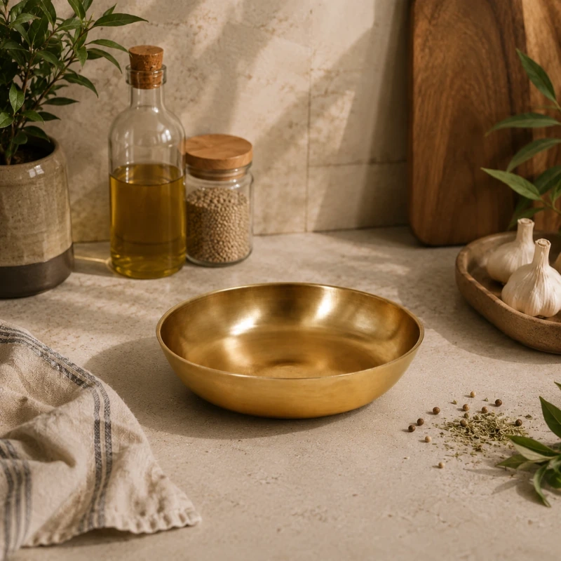 Kansyam Kansa Bronze Halva Plate - view 2