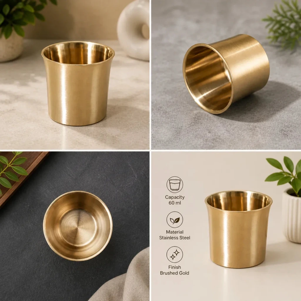 Kansyam Panch Patra Kansa Bronze Glass 150 ML - view 5